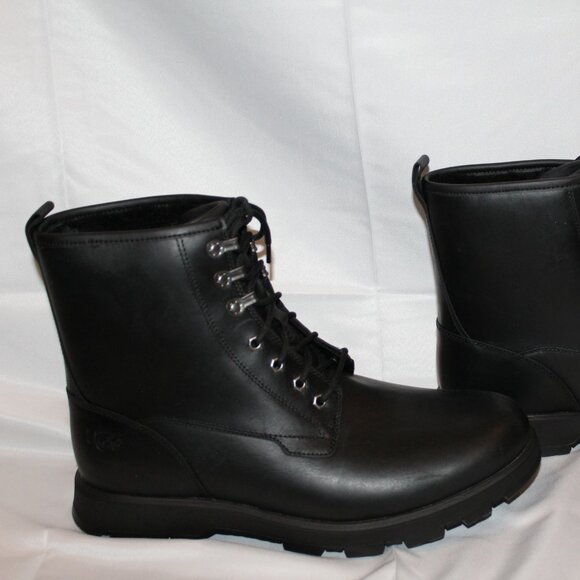 UGG KIRKSON LEATHER MEN'S WATERPROOF WORK WINTER BOOTS BLACK 13 - Picture 5 of 8